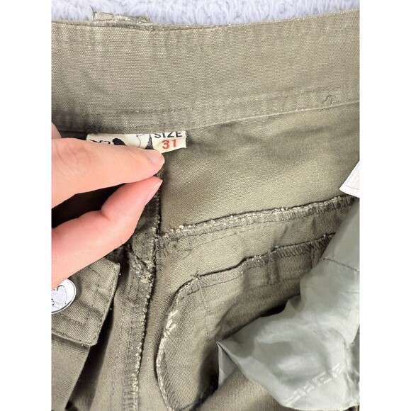 Free Knight Japan Green Cargo Pants Mens Size 31 Gas Mask Tactical Military - Picture 5 of 10